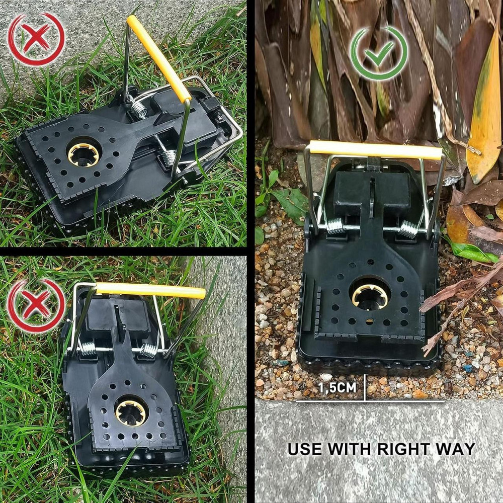 Пастка для щурів WCT-3 чорний 6 шт багаторазова ABS+PC високочутлива 15–25 г без токсинів для дому і вулиці клейова пастка Київ - фото 7