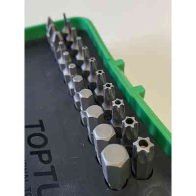 Набор бит Toptul и головок с трещоткой 1/4