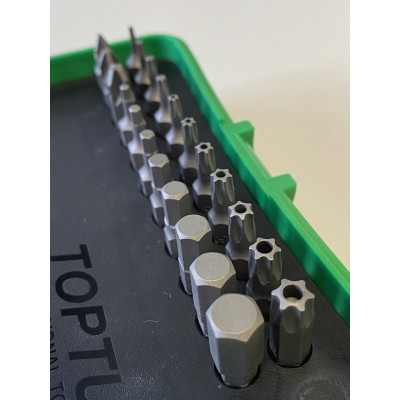 Набор бит Toptul и головок с трещоткой 1/4