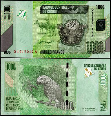 Congo DR Конго ДР 1000 Francs 2013 UNC P. 101b Полтава - изображение 1