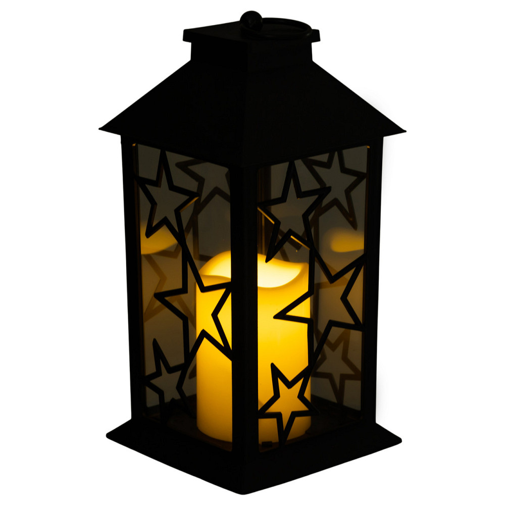 Yiwu Ліхтар декоративний 14×14×30 (см) підвісний з LED підсвічуванням Чорний CR-3-2 Киев - изображение 1