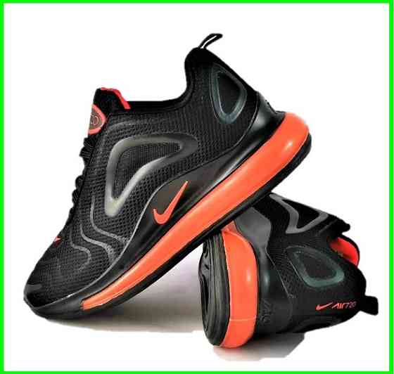 Кроссовки Nike 720 Чёрные и Оранжевые Мужские Найк с Амортизацией (размеры: 43,44,46) Видео Обзор Днепр