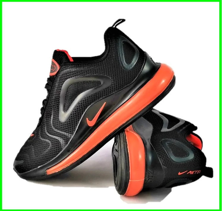 Кроссовки Nike 720 Чёрные и Оранжевые Мужские Найк с Амортизацией (размеры: 43,44,46) Видео Обзор Днепр - изображение 4