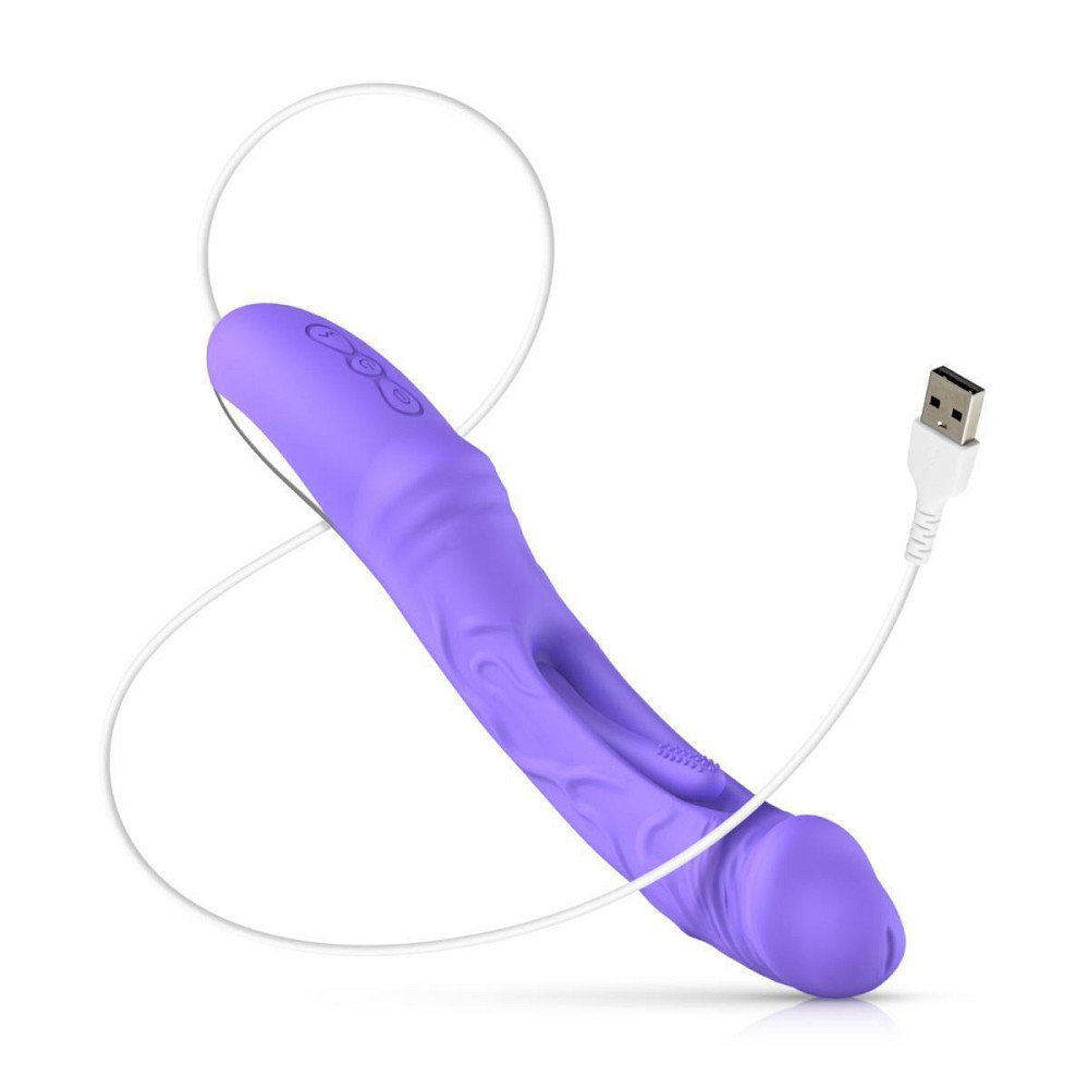 Вібратор Good Vibes Only - Flax Vibrating Dildo with G-Spot Stimulator Sex Aura Київ - фото 6