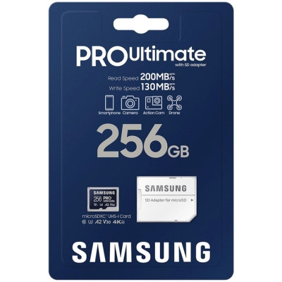 Карта памяти Samsung 256GB microSDXC class 10 UHS-I U3 V30 A2 Pro Ultimate (MB-MY256SA/WW) Винница - изображение 8