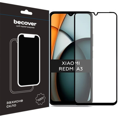 Стекло защитное BeCover Xiaomi Redmi A3 4G Black (711227) Винница - изображение 1