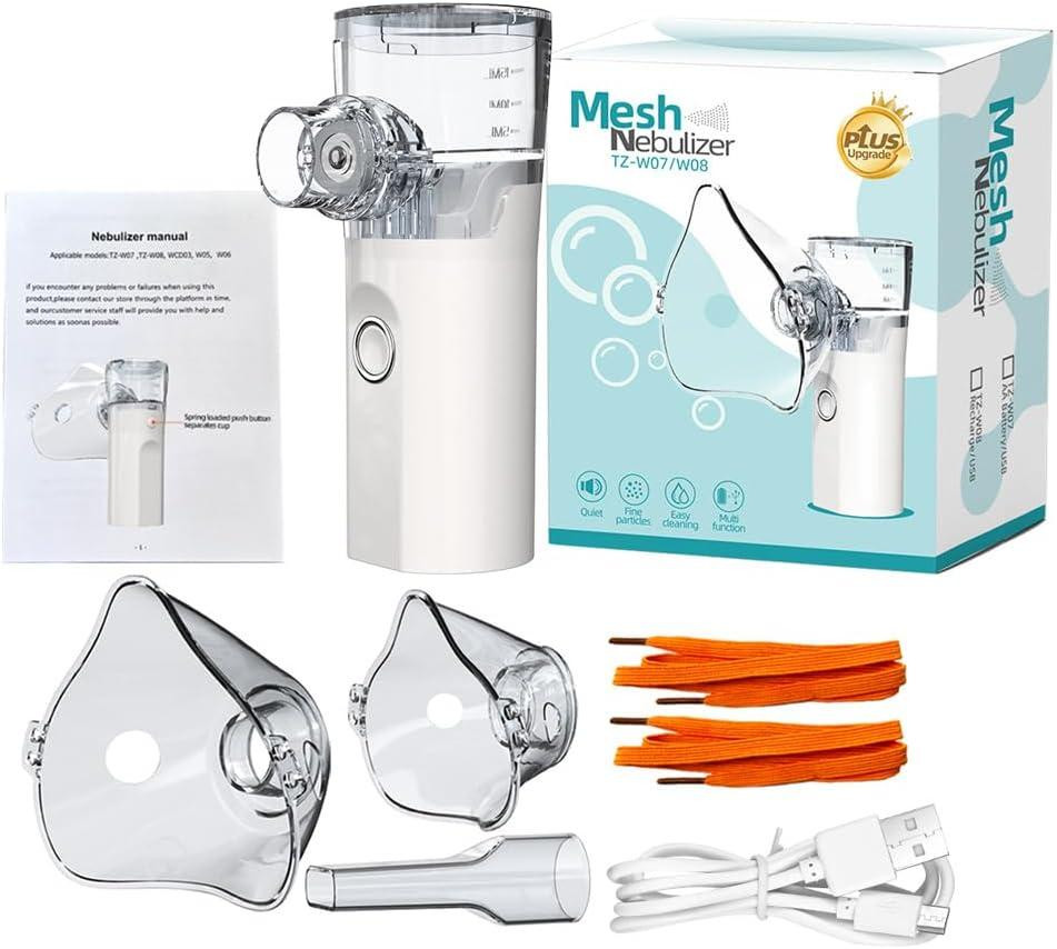 Портативний інгалятор ADDLIVE для дорослих та дітей з насадками, для дому та подорожей, два режими небулайзер Київ - фото 1