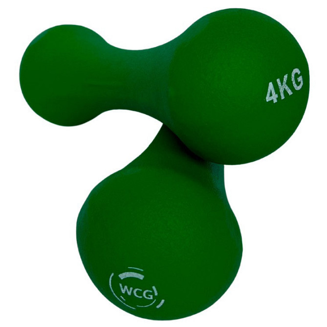 Фітнес гантелі неопренові WCG 2 по 4 кг (2х4) для фітнесу Київ - фото 1