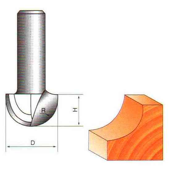 Фреза ГЛОБУС 1005 D8  d6 пазовая галтельная Коломыя