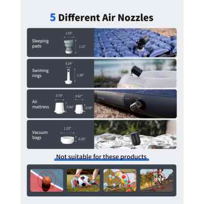 Насос для надувной мебели Flextail Tiny Pump, чорний (6975755961323) Вінниця