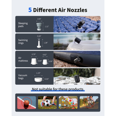 Насос для надувной мебели Flextail Tiny Pump, чорний (6975755961323) Вінниця - фото 5