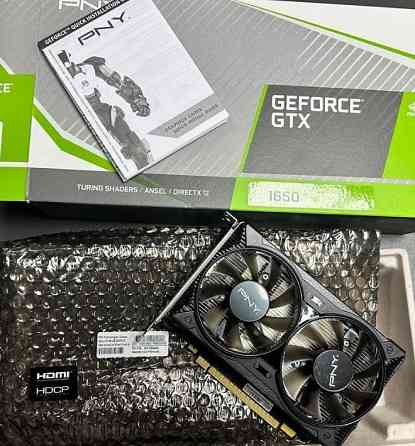 НОВА Відеокарта PNY GeForce GTX 1650 4GB GDDR5 (Dual Fan) Харків
