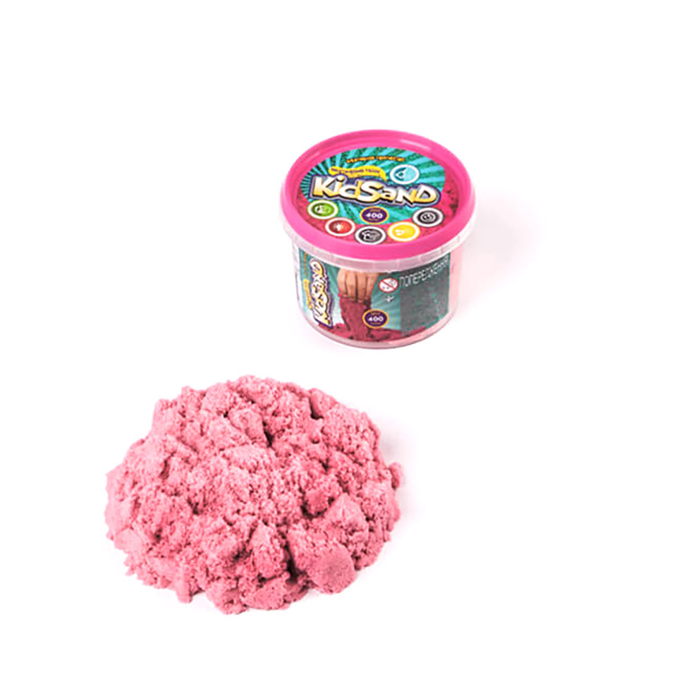 Набір креативної творчості "Кінетичний пісок "KidSand" KS-01-06, 400 гр Рожевий Вінниця - фото 1