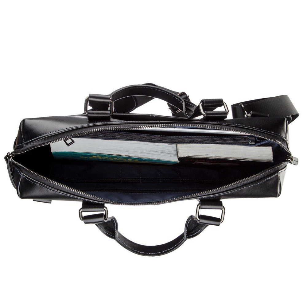 Сумка для ноутбука из гладкой кожи SHVIGEL 11248 Черная Киев - изображение 7