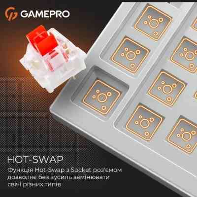 Клавиатура GamePro Genesis Infinity MK130BW Outemu Swithes USB White (MK130BW) Винница