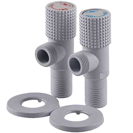 !Набір кранів кутових кераміка SOLOMON EXCLUSIVE 1/2″X1/2″ 9889 WW (White/White) (комплект2шт.) (000028992) Киев