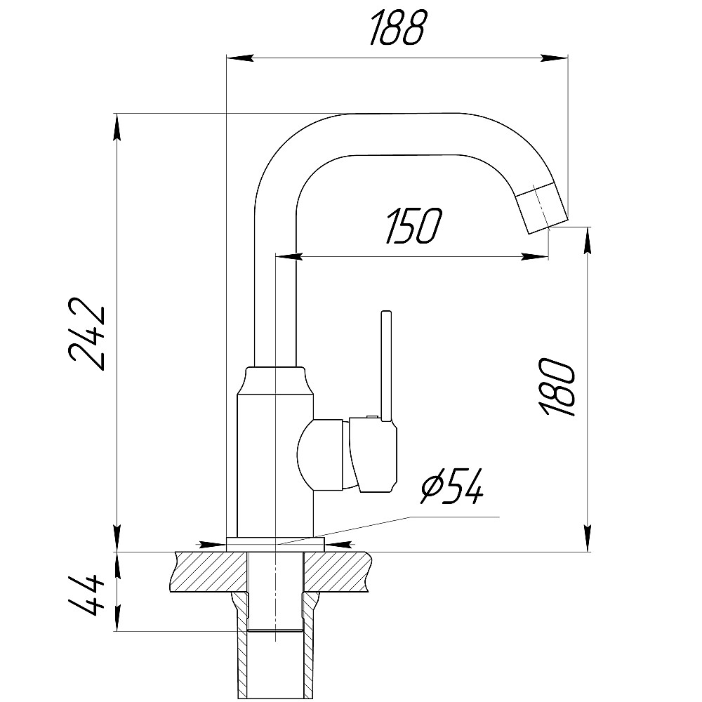 Змішувач для умивальника DOMINO ELLIPSE DCC-101L Луцк - изображение 7