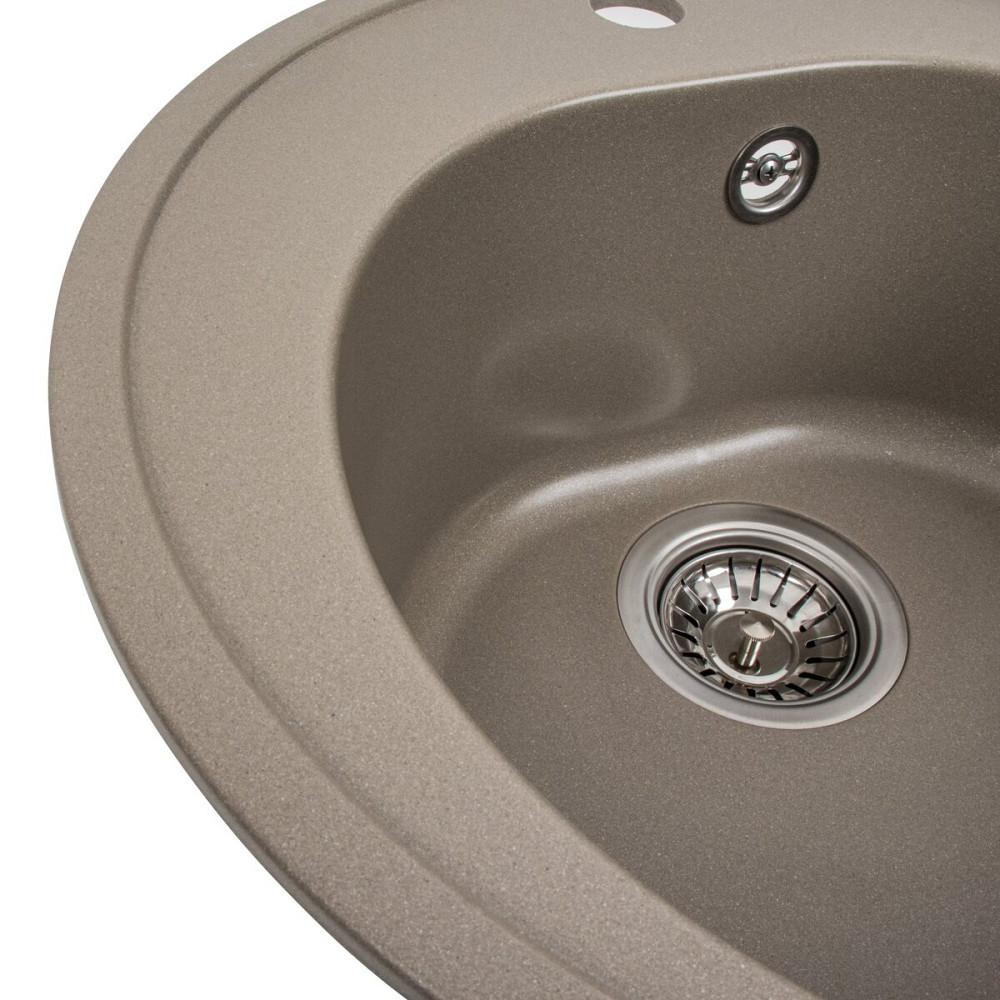 VALESO Гранітна мийка для кухні VALESO LUNA 510 матова Титан Київ - фото 4