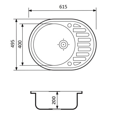 Мойка кухонная Adamant Ovum Old stone + змішувач + дозатор (1824296900410) Вінниця - фото 7