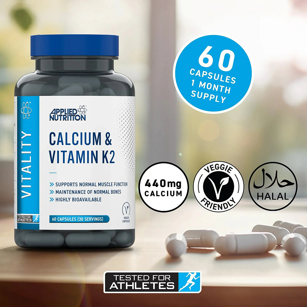 Кальций и витамин K2 Applied Nutrition Calcium & Vitamin K2 60 капсул Луцк - изображение 3