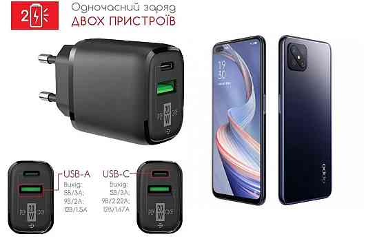 Сетевое зарядное устройство для Oppo Reno 4 Z 5G, 20W 3A, Quick Charge 3.0 Киев
