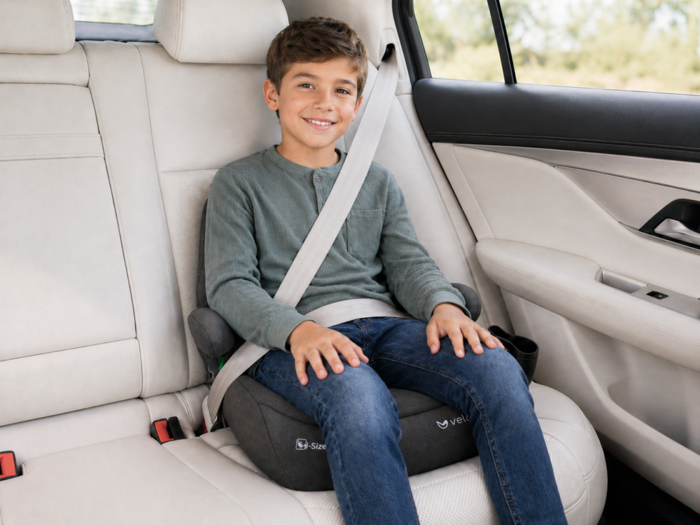 Бустер VELANO Gravo i-Size 125–150 см, ISOFIX + підстаканник, grey Київ - фото 7