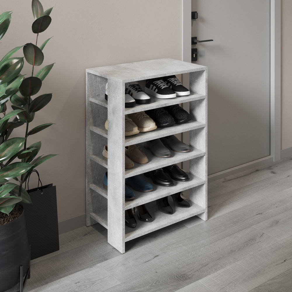 Тумба для взуття VAYS, взуттєва полиця M-36 Бетон Львів - фото 1