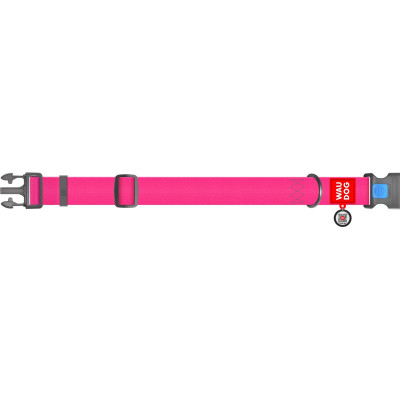 Ошейник для животных WAUDOG Waterproof с QR паспортом пластиковый фастекс XXL розовый (25117) Винница - изображение 3