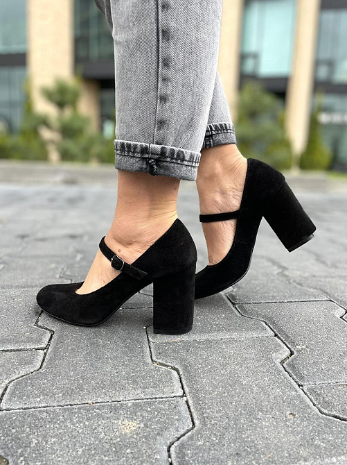 Nivelle Туфлі жіночі NIVELLE чорні натуральна замша каблук 8 см (1765/8029-8052) Коломия - фото 4