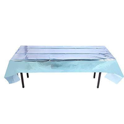 Скатерть клеенка из фольги 270 на 100 см голубой Киев - изображение 1