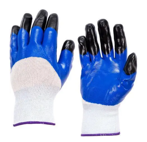 Перчатки Рабочие стрейчевые нейлоновые Frendly Дружба  (чёрные пальцы) в упаковке 12 пар Днепр