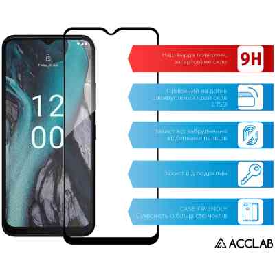 Стекло защитное ACCLAB Full Glue Nokia C22 Black (1283126582271) Винница