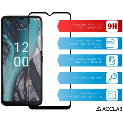 Стекло защитное ACCLAB Full Glue Nokia C22 Black (1283126582271) Винница - изображение 3