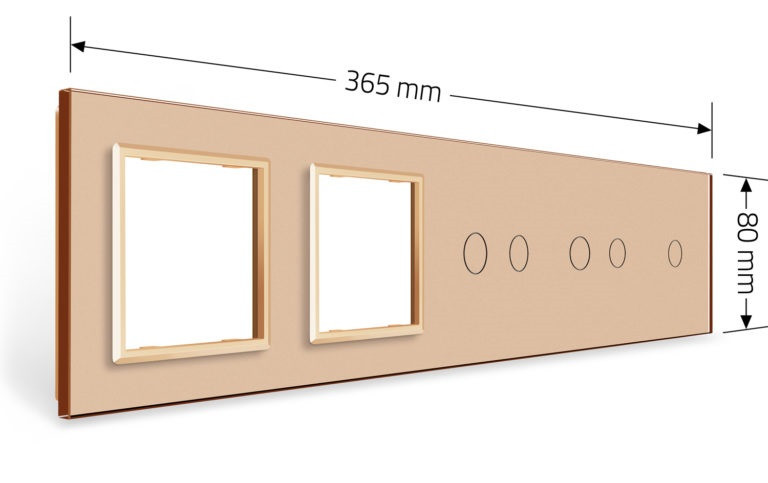 LIVOLO Рамка 5-постова для одного 1-сенсорного, двох 2-сенсорних вимикачів і двох розеток (1-2- Коломия - фото 4