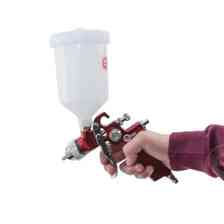 Пистолет покрасочный HVLP d-1.4 с верх. пласт. бачком 600мл RED PROF Мукачево