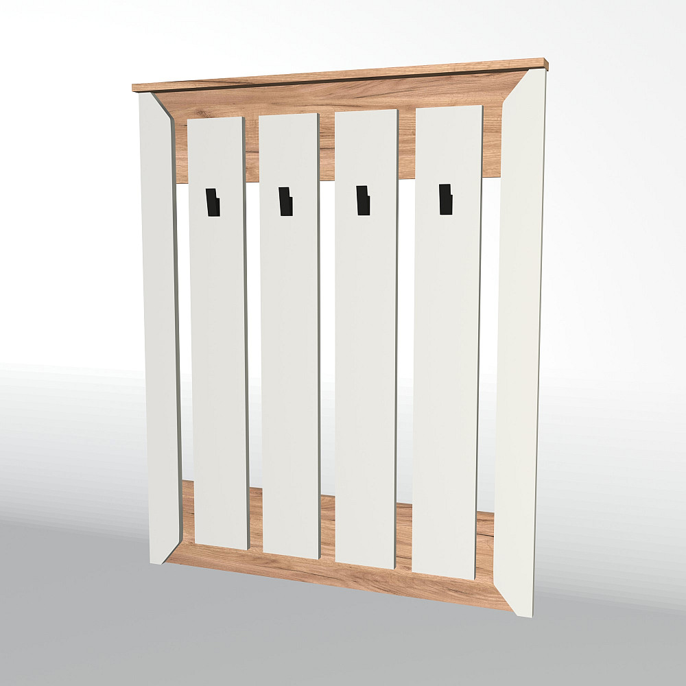 Вешалка настенная Эверест Нордик-900 90х6х110 см Белый + Дуб крафт золотой (DTM-5517) Львов - изображение 1