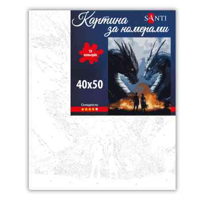 Картина по номерам Santi 4 крило Вершники драконів 40х50 с (955047) Винница