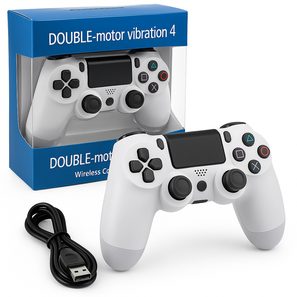 Джойстик DOUBLESHOCK для PS 4, бездротовий ігровий геймпад PS4/PC акумуляторний джойстик. Колір білий FE-19 Львів - фото 16