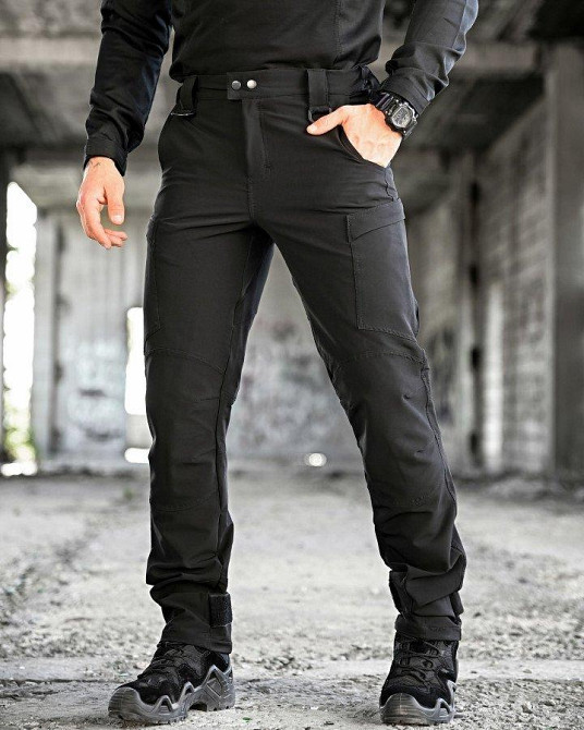 Эластичные тактические  брюки Patriot  black (люкс) ВТ5975 Одесса - изображение 9