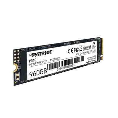 SSD M.2 Patriot P310 960GB NVMe 2280 PCIe 3.0x4 3D NAND TLC (P310P960GM28) Киев