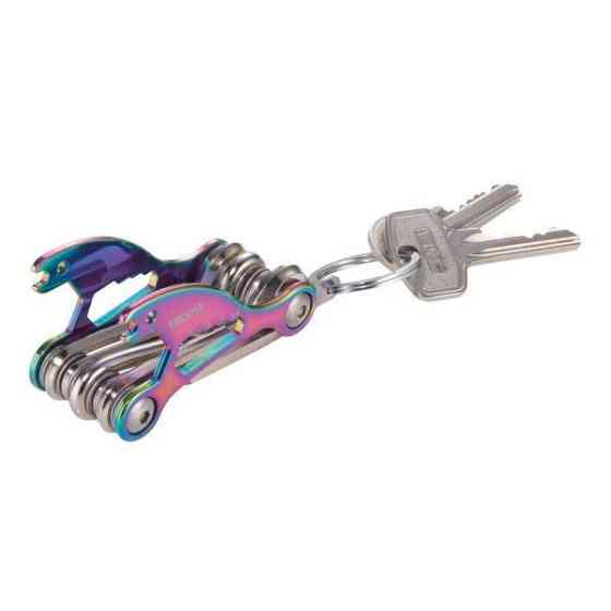 Мультиинструмент для велосипедов Troika Bike Tool, с 18 функциями, радужная отделка Ровно