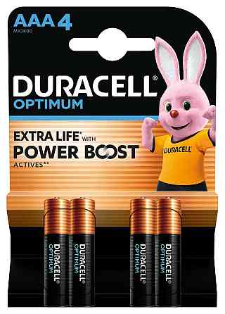 Лужні батарейки Duracell Optimum AAA, 4 шт. (6835422) Київ