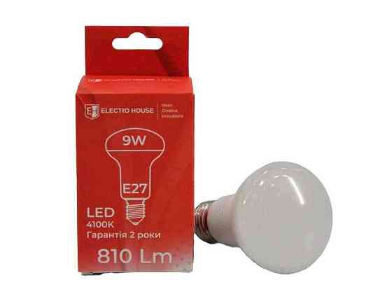 Лампа светодиодная LED Гриб R63 E27 9W 4100К 810Lm EH-LMP-R9N ТМ ELECTROHOUSE Киев