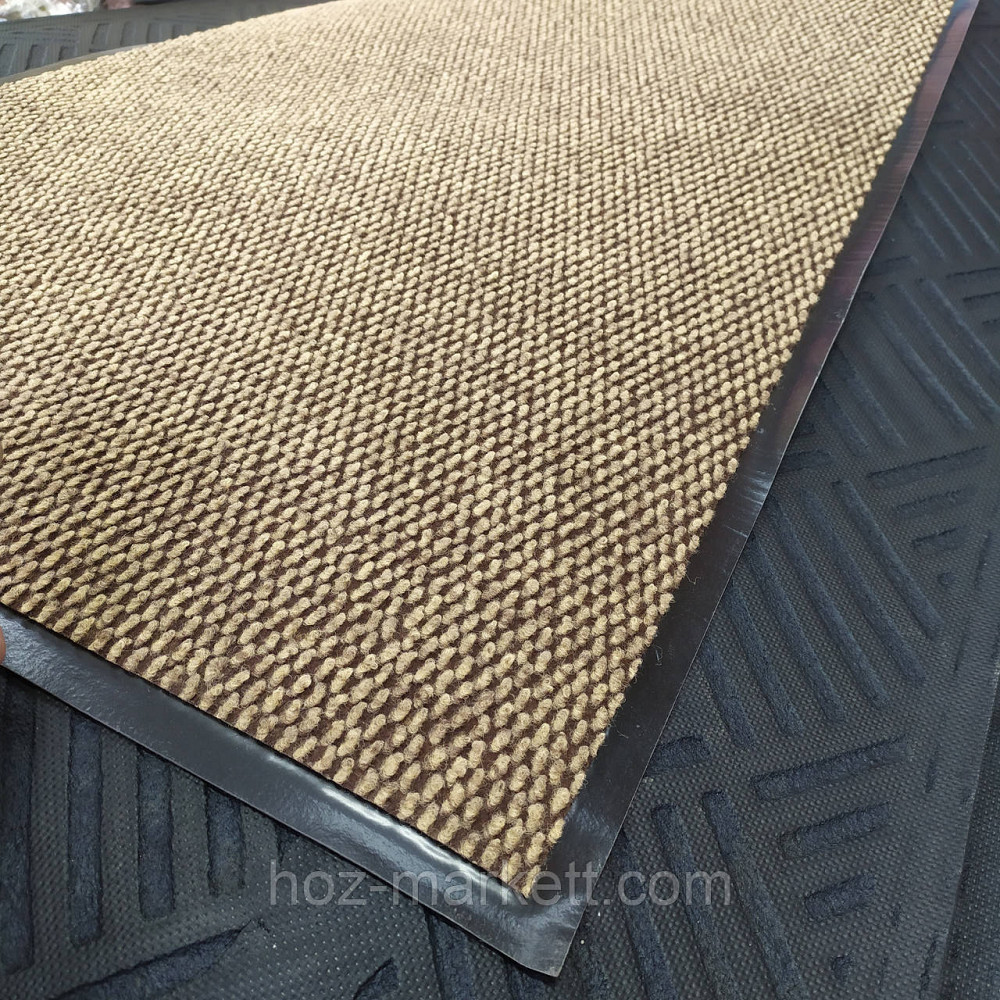 Коврик 90 х 60 см влаговпитывающий с ворсом в прихожую бежевый Харьков - изображение 1