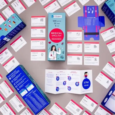 Обучающий набор English Student Карточки для изучения медицинского английского языка Medical English (укр.) (59123251) Винница