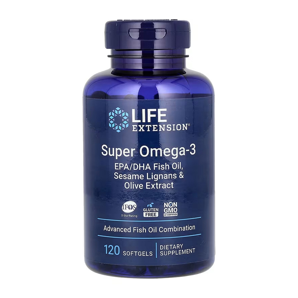 Super Omega-3 EPA/DHA Fish Oil Sesame Lignans &amp; Olive Extract - 120 softgels Луцк - изображение 1