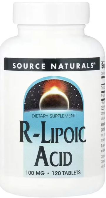 R-ліпоєва кислота Source Naturals R-Lipoic Acid 100 mg 120 таб Київ - фото 1