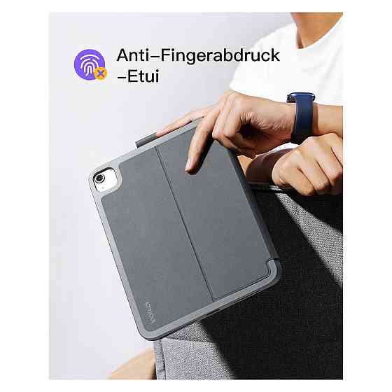 Чохол з клавіатурою Inateck AirTap BK2007 сірий QWERTZ Bluetooth ультралегкий тримач для стилуса для iPad 10.9-11 Київ