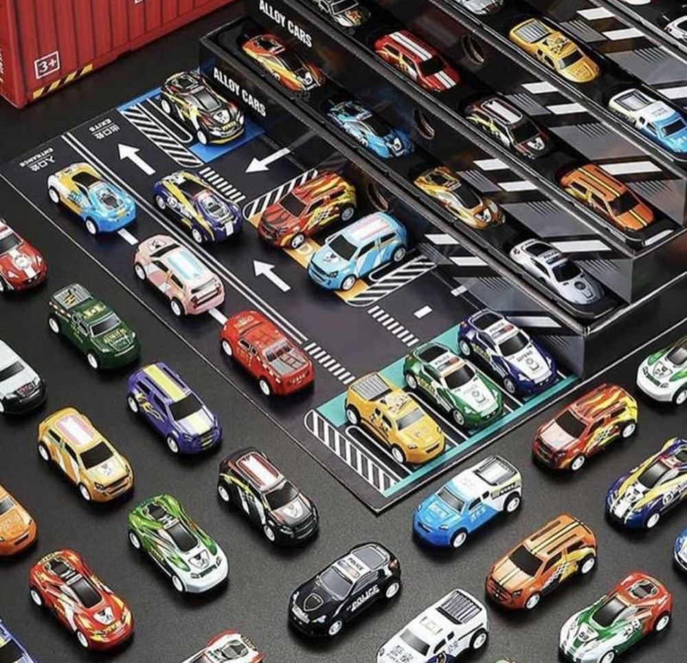 Подарочный набор гоночных машинок для детей 48 шт в контейнере. Харьков - изображение 3