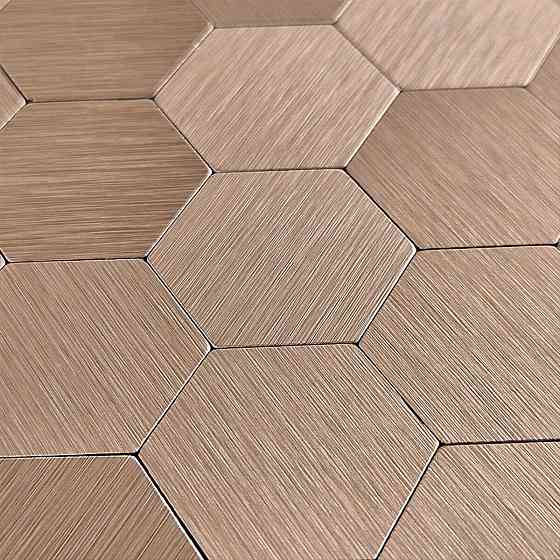 Самоклеюча алюмінієва плитка 300х300х3мм Мозаїка рожеве золото SW-00001930 Дніпро